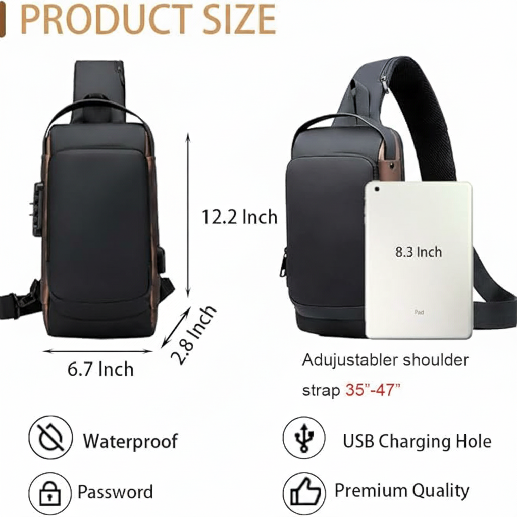 Sling Bag for Men & Women